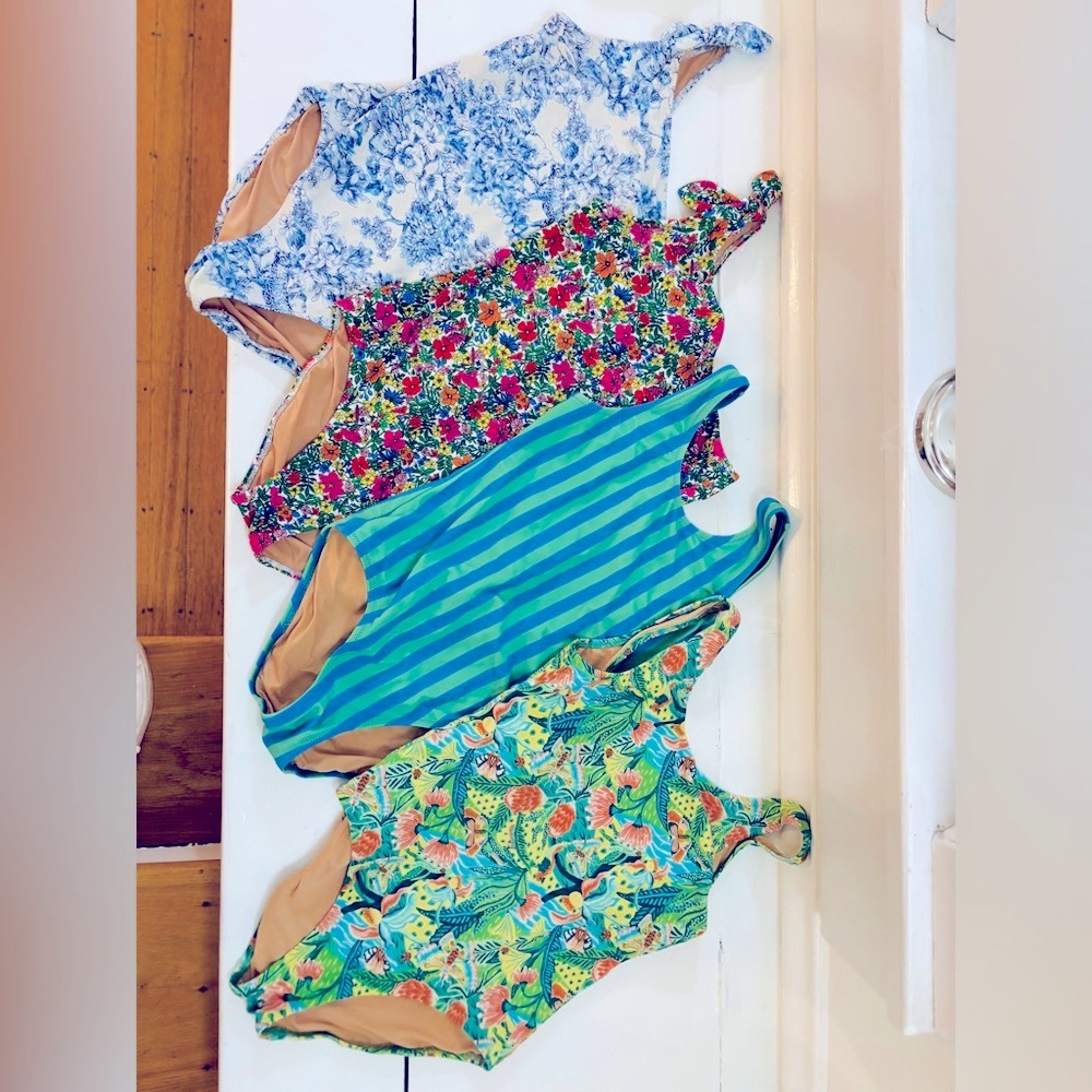 4 j crew girls size 14 one piece bathing suits